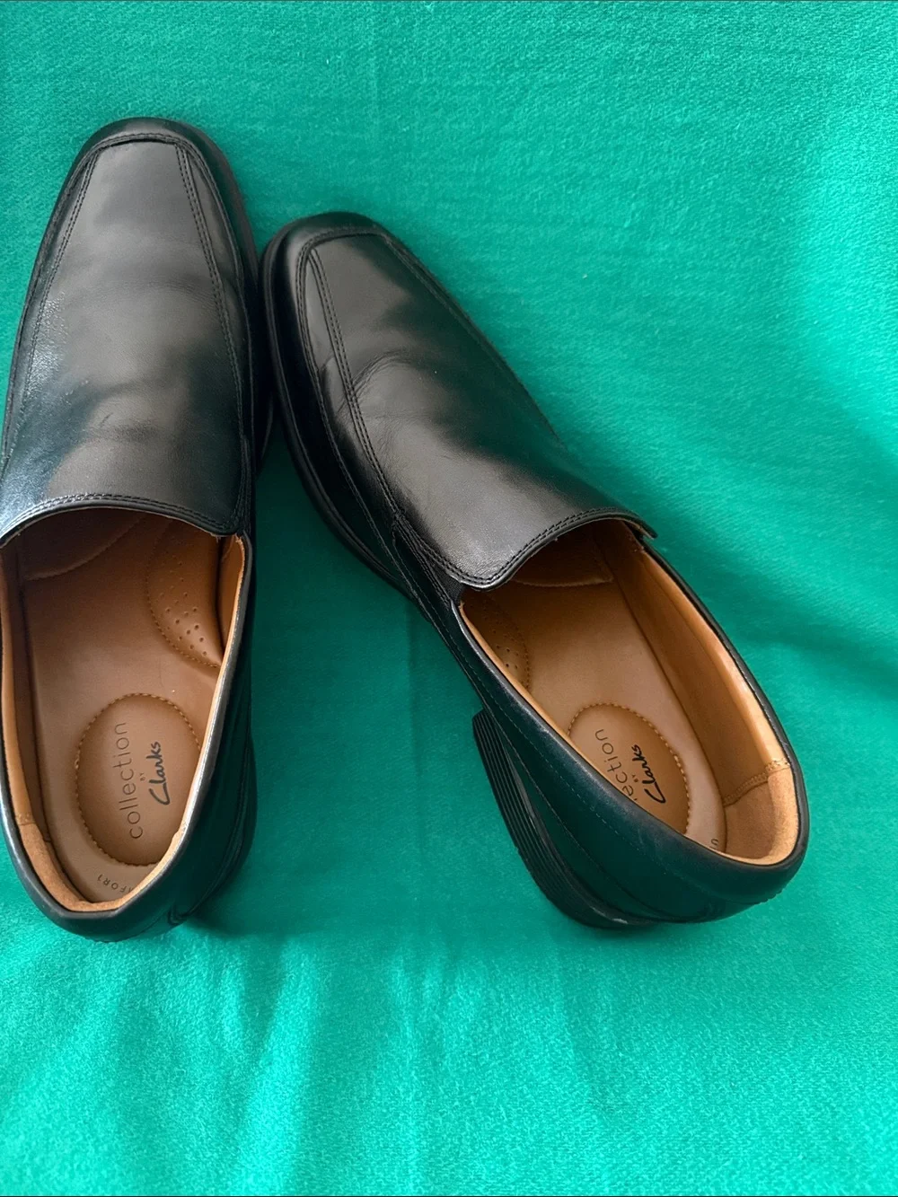 Clarks Black Leather Slip-On Loafer